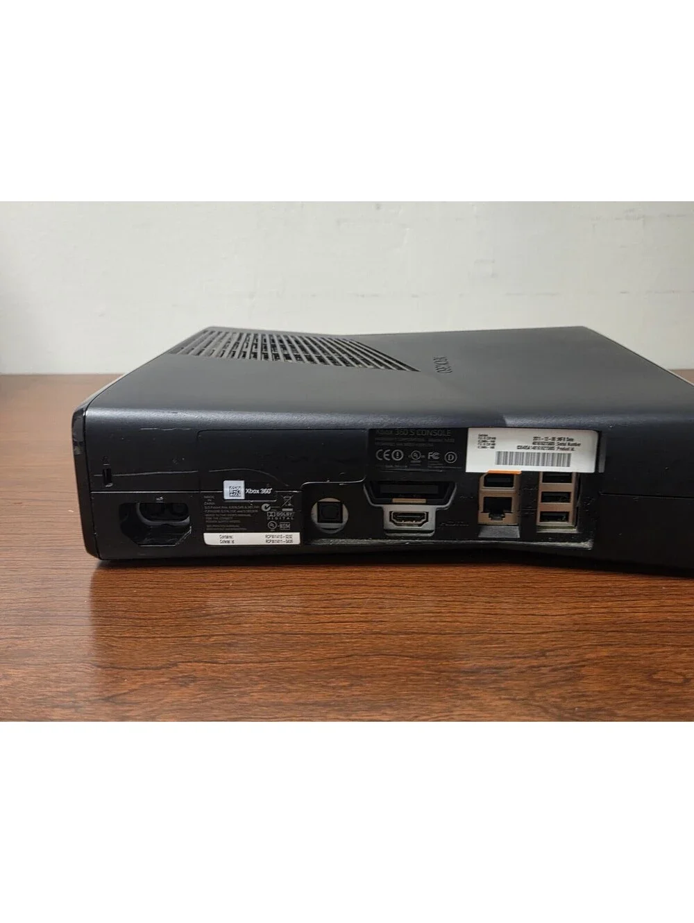 Microsoft Xbox 360 S Console Model 1439 Black HDMI Wi-Fi System Console Only